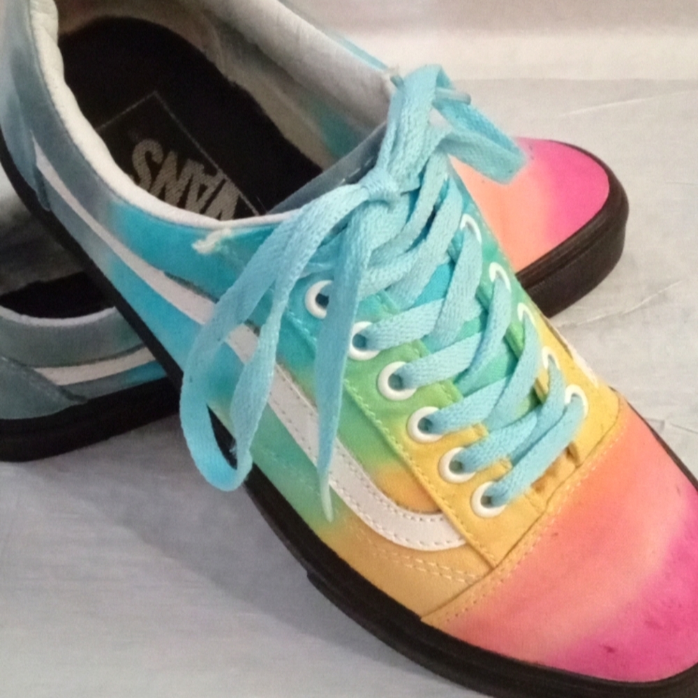 Custom VANS Tie Dye Sneakers Size 8.5 Unisex